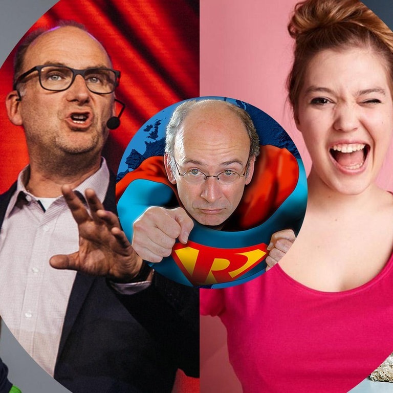 Müller & Friends beim SWR3 Comedy Festival 2020: Andreas Müller, Stefan Reusch, Roberto Capitoni, Fee Brembeck, Abdelkarim (Foto: SWR3)
