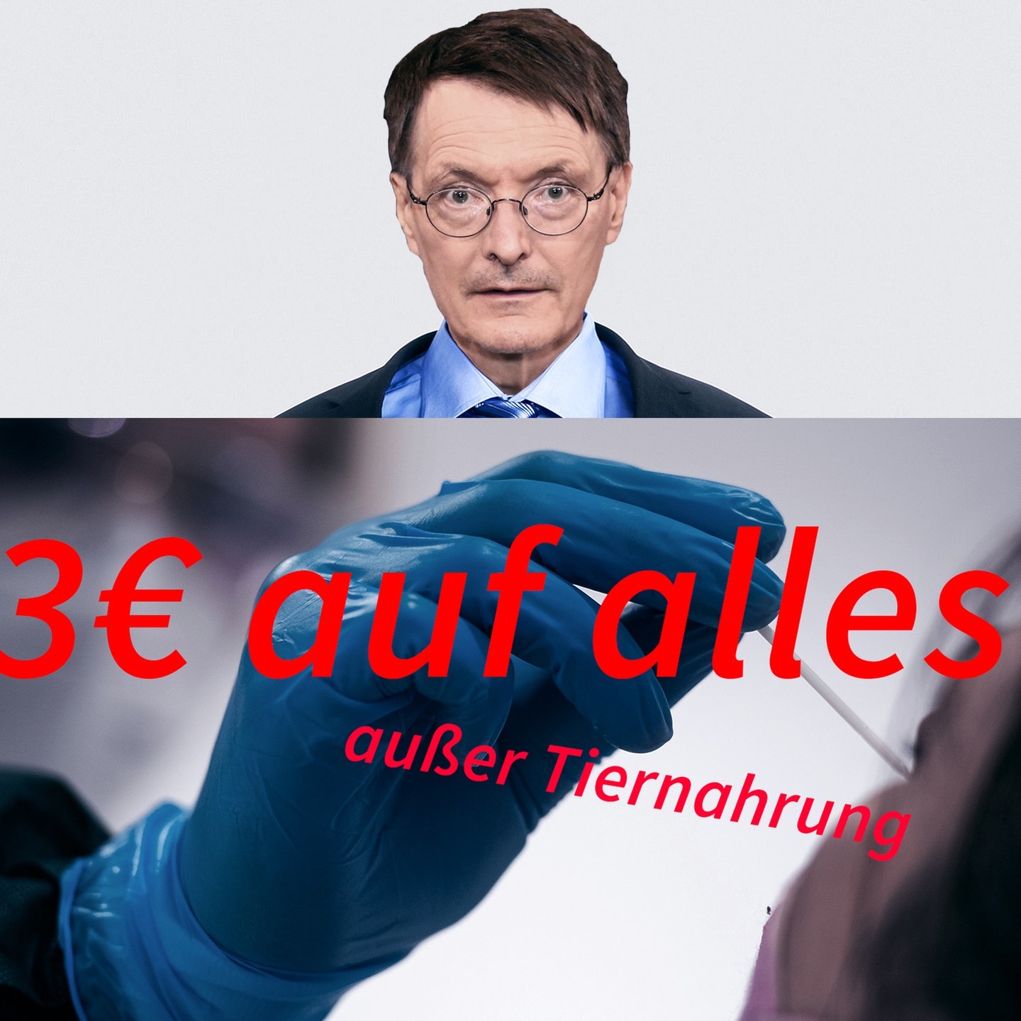 Lauterbach wirbt mit Schild für 3 Euro auf alles (Foto: picture-alliance / Reportdienste, picture-alliance)