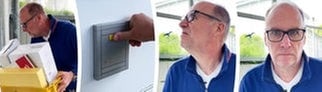 SWR3 Comedy Chef Andreas Müller als Postbote in einem Sketch zum neuen Namensrecht, das mehr Flexibilität bei Doppelnamen bietet 
