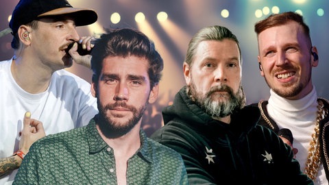 Casper, Alvaro Soler, Rea Garvey und Alligatoah (Foto: picture-alliance / Reportdienste, SWR, SWR3 / Niko Neithardt | Geisler-Fotopress / Jean MW | Panama Pictures / Christoph Hardt)