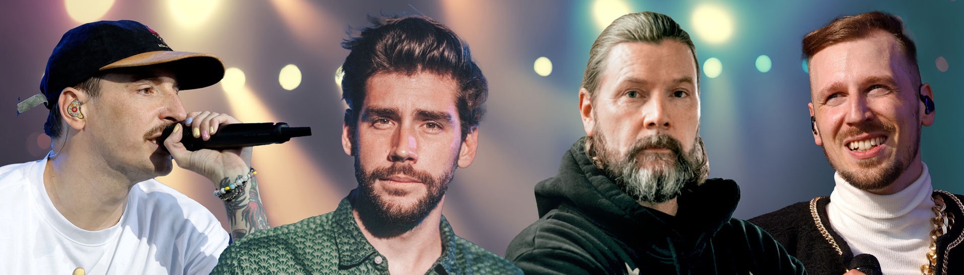 Casper, Alvaro Soler, Rea Garvey und Alligatoah (Foto: picture-alliance / Reportdienste, SWR, SWR3 / Niko Neithardt | Geisler-Fotopress / Jean MW | Panama Pictures / Christoph Hardt)
