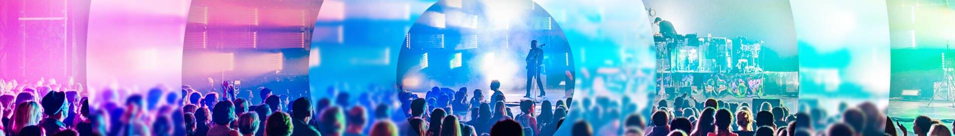 Publikum vor einer bunt beleuchteten Bühne mit Popmusikern (Foto: SWR3)