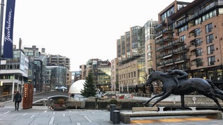 Typische Skandinavische Architektur im Aker-Brygge-Viertel von Oslo (Foto: SWR3) Typische Skandinavische Architektur im Aker-Brygge-Viertel von Oslo