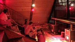 Action Bar: Salt Sauna in Oslo (Foto: SWR3) Action Bar: Salt Sauna in Oslo