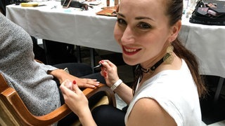 Backstage vor der Fashionweek Show von Anja Gockel (Foto: SWR3) Backstage vor der Fashionweek Show von Anja Gockel