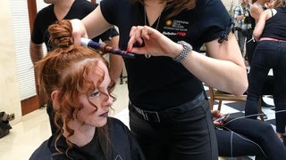 Backstage vor der Fashionweek Show von Anja Gockel (Foto: SWR3) Backstage vor der Fashionweek Show von Anja Gockel