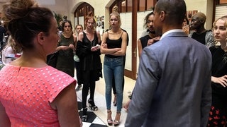 Backstage vor der Fashionweek Show von Anja Gockel (Foto: SWR3) Backstage vor der Fashionweek Show von Anja Gockel