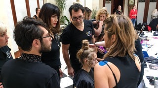 Backstage vor der Fashionweek Show von Anja Gockel (Foto: SWR3) Backstage vor der Fashionweek Show von Anja Gockel