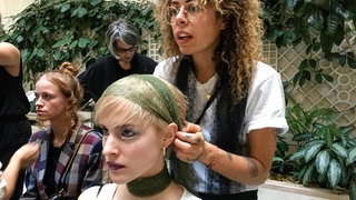 Backstage vor der Fashionweek Show von Anja Gockel (Foto: SWR3) Backstage vor der Fashionweek Show von Anja Gockel