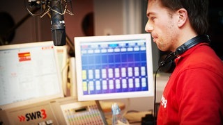 Hoecker beim Radio-Duell 2013 (Foto: SWR3) Hoecker beim Radio-Duell 2013