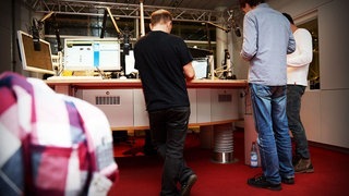 Hoecker beim Radio-Duell 2013 (Foto: SWR3) Hoecker beim Radio-Duell 2013