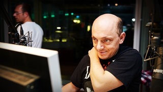 Hoecker beim Radio-Duell 2013 (Foto: SWR3) Hoecker beim Radio-Duell 2013