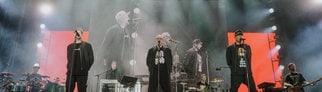 Die Fantastischen Vier bei ihrem Konzert direkt nach dem Ausscheiden der Deutschen Nationalmannschaft bei der Europmeisterschaft.