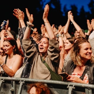 Die Besucherinnen und Besucher beim Campus Festival im Bodenseestadion