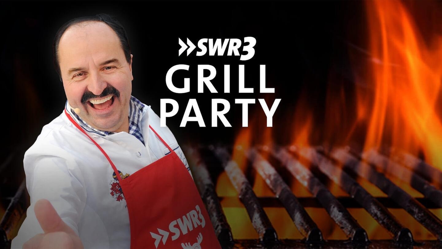 Johann Lafer mit Schriftzug Grillparty (Foto: fotolia/Jag_cz / Collage: SWR3)