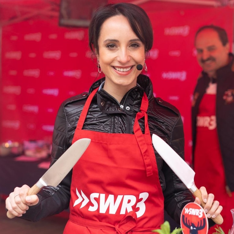 Schauspielerin Stephanie Stumph war 2019 der Promi-Gast bei der SWR3 Grillparty. (Foto: SWR3, Björn Pados)