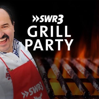 Johann Lafer mit Schriftzug Grillparty