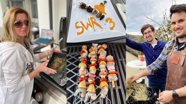 Das große SWR3 Grillen am 11. April 2021 (Foto: SWR3, Collage: Bilder von SWR3-Hörern Lena, Sascha, Gerd und Franzi)