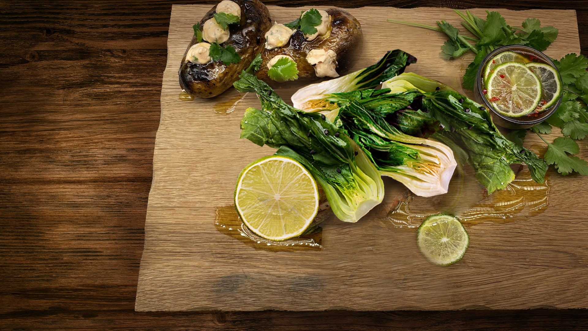 Foto: SWR3 Limetten-Ahornsirup-Pak Choi mit gefuellten Kartoffeln (Foto: SWR3)
