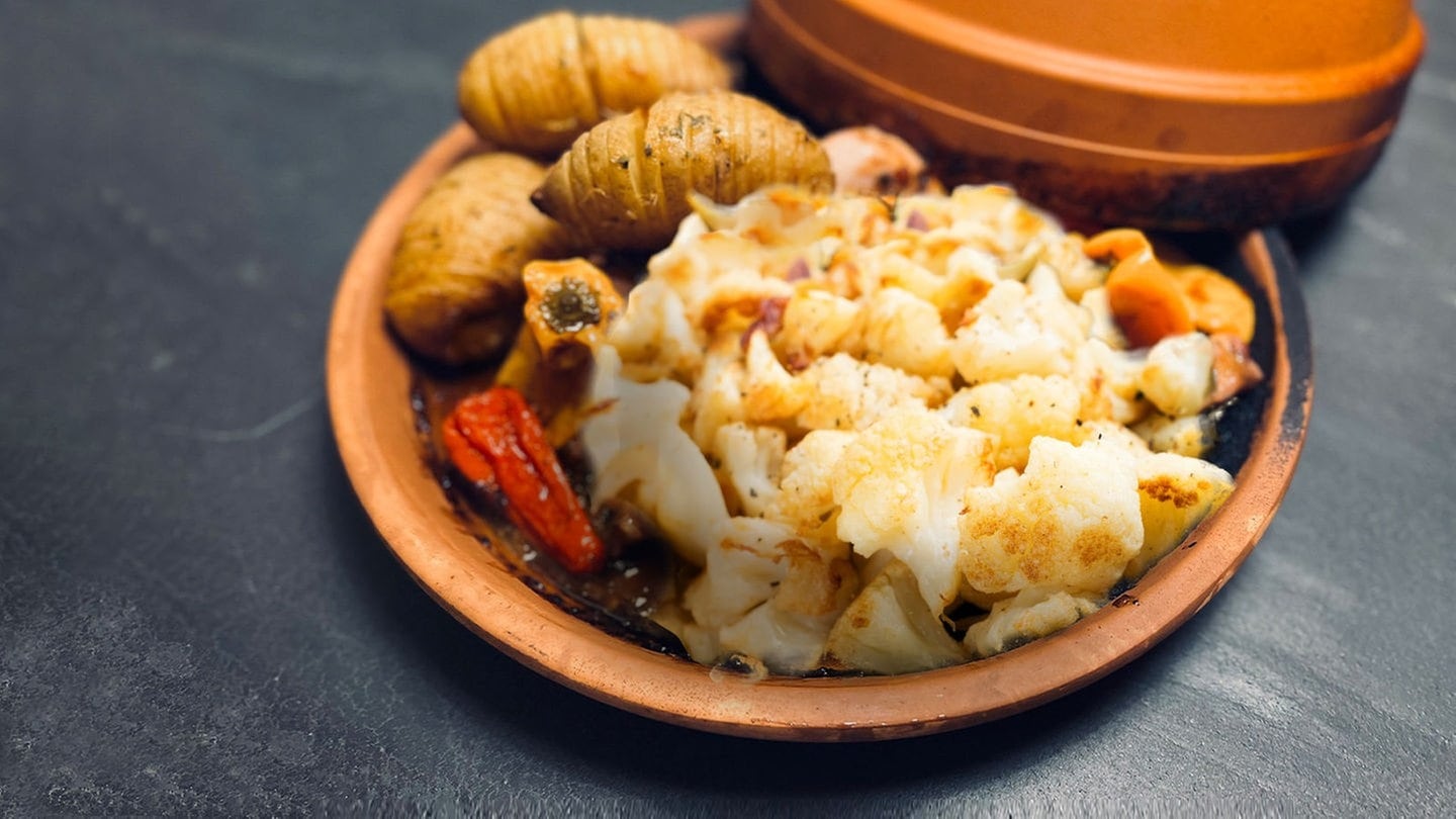 Gegrillter Blumenkohl mit Fächerkartoffeln (Foto: SWR3)