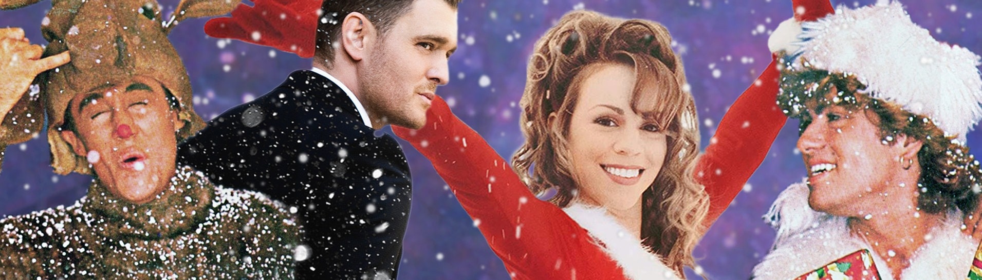 Christmas-Hits von Wham!, Michael Bublè und Mariah Carey (Foto: Sony Music, WMG, Universal Music)