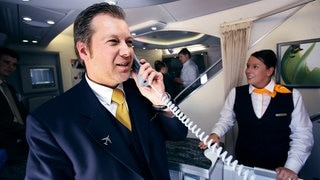 Flugpilot macht Durchsage