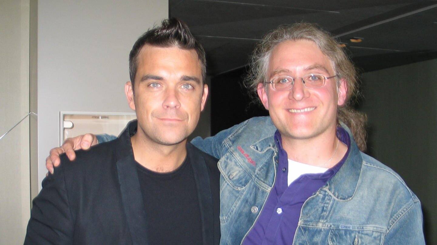 Robbie Williams und Matthias Kugler 2009 (Foto: Matthias Kugler)
