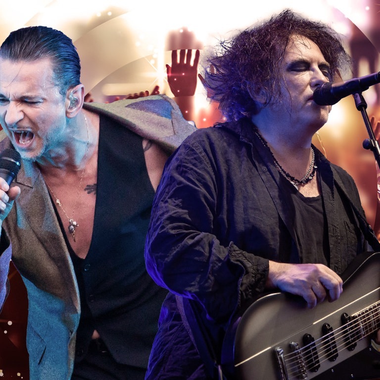 Robert Smith von der Band The Cure und Dave Gahan von der Band Depeche Mode (Foto: picture-alliance / Reportdienste, POP-EYE | POP-EYE / Ben Kriemann und Photoshot)