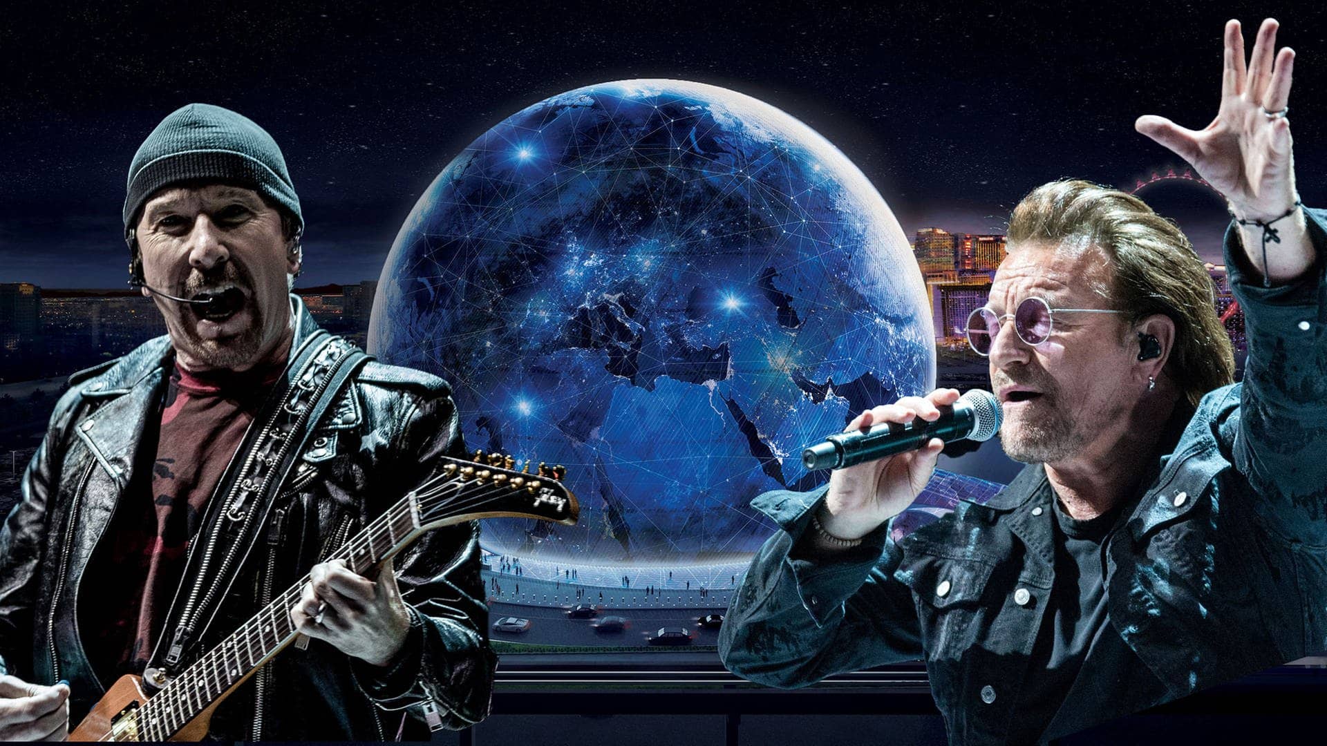 U2 spielen in der neuen The Spheres Konzerthalle in Las Vegas (Foto: picture-alliance / Reportdienste, Picture Alliance)
