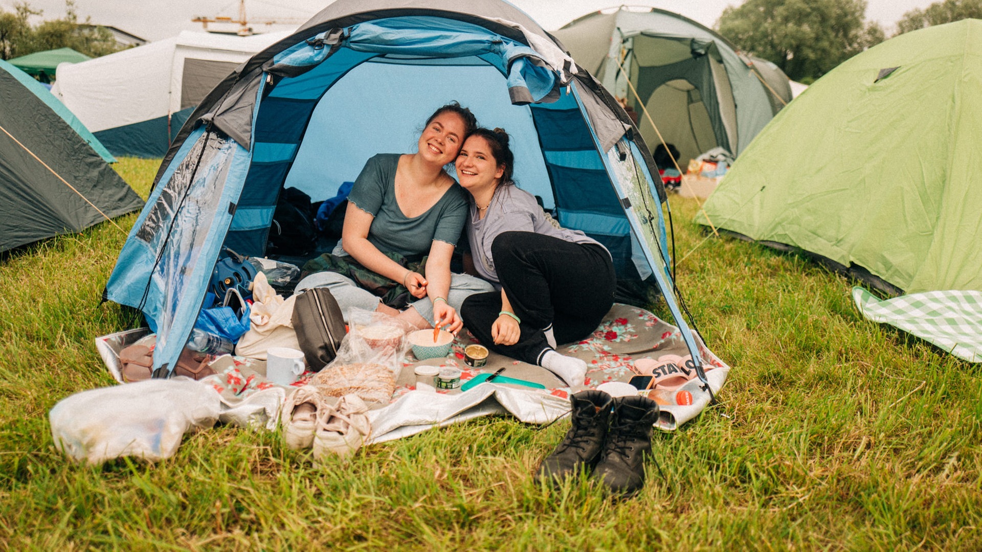 Foto: SWR3, Niko Neithardt Campus-Festival-Besucher beim Campen (Foto: SWR3, Niko Neithardt)