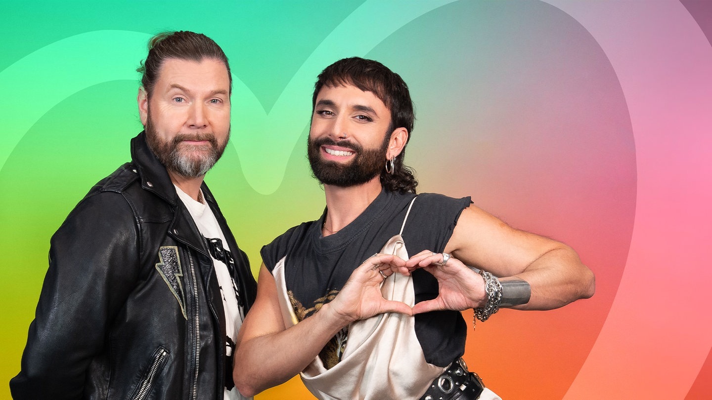 Foto: André Kowalski Rea Garvey und Conchita Wurst, sie suchen in der Serie „Ich will zum ESC!“ nach Talenten (Foto: André Kowalski)