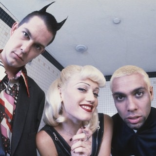 Die Rockband No Doubt um Sängerin Gwen Stefanie 1996 in den USA 
