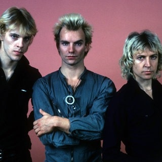 Stewart Copeland, Sting und Andy Summers von der Band The Police 1982