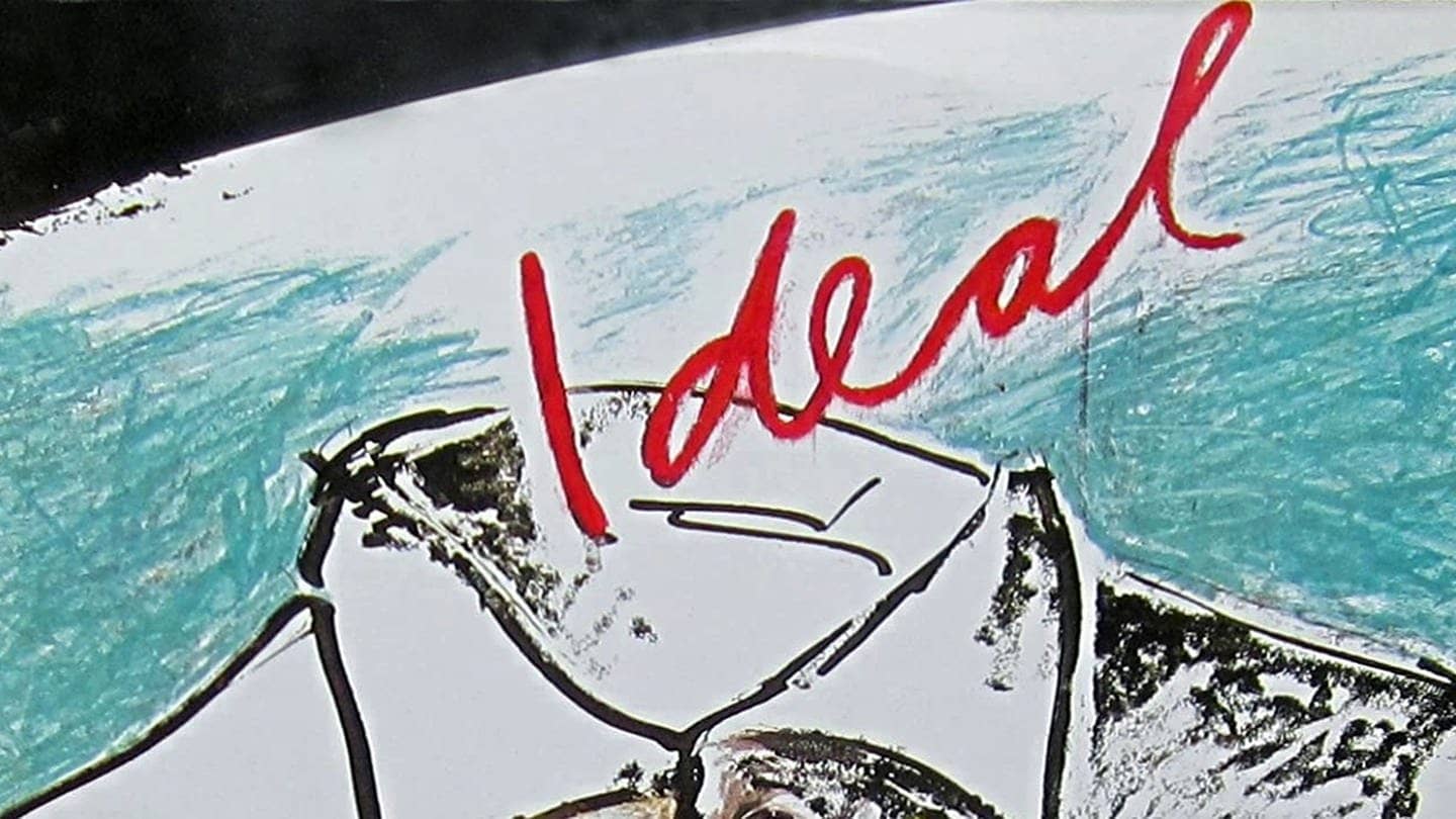 Plattencover der Band "Ideal" zeigt blauen Hintergrund, weißes Hemd und Schrift Ideal (Foto: WEA Records)