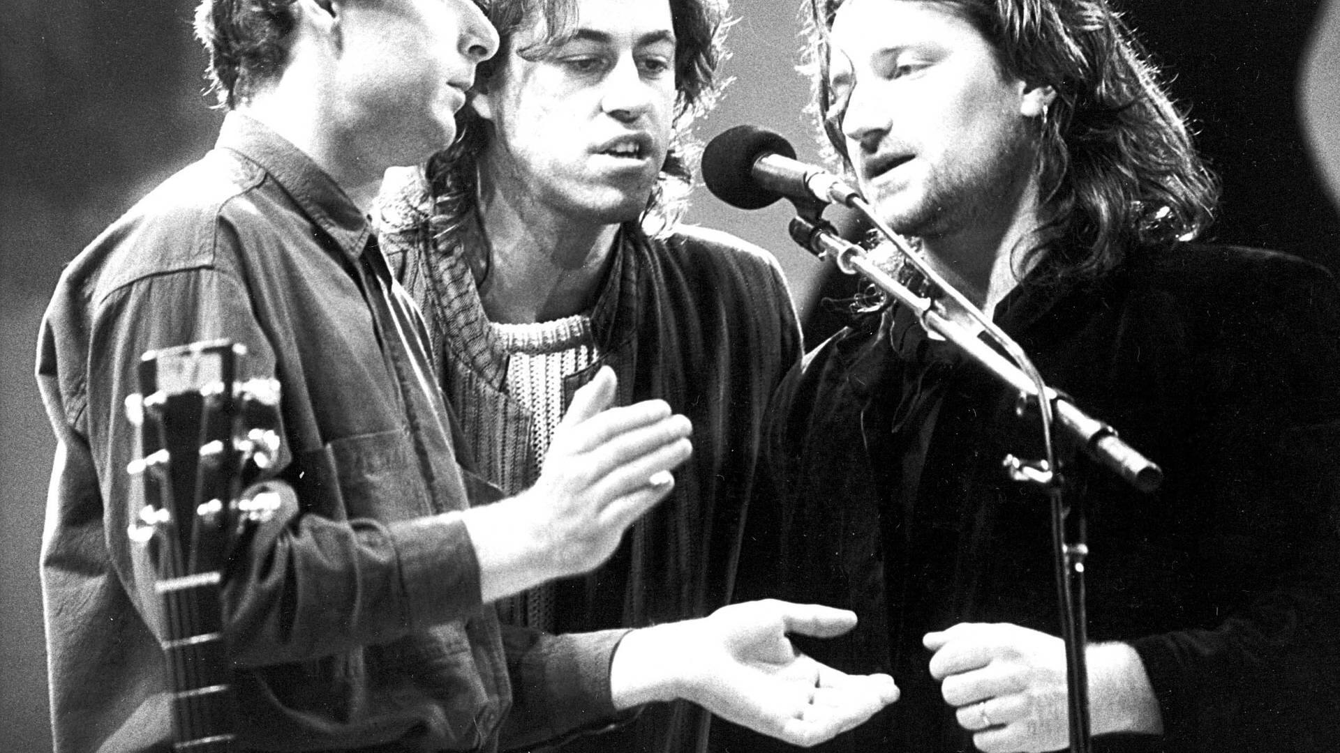 Van Morrison, Bob Geldof, And Bono (Foto: picture-alliance / Reportdienste, picture alliance / Captital Pictures | GP/MPI)