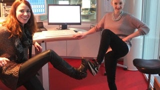 Leslie Clio mit Moderatorin Nicole Köster im SWR3-Studio (Foto: SWR3) Leslie Clio mit Moderatorin Nicole Köster im SWR3-Studio