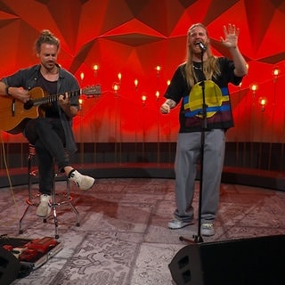 Sam Ryder spielt Song im SWR3 Studio.