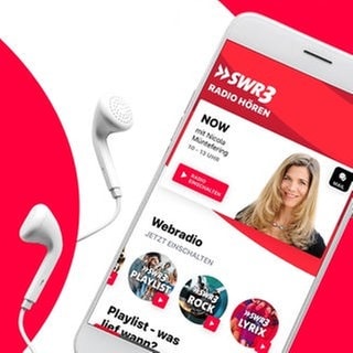 SWR3 App mit Kopfhörern