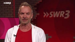Sting im SWR3-Studio - Glückwunsch zum 25. New Pop Festival (Foto: SWR3)