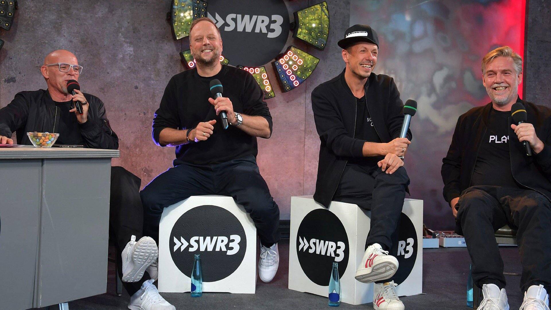 Die Fantastischen Vier beim Star-Talk beim New Pop Festival 2019 (Foto: SWR3)