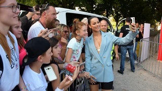 Lena beim Star-Talk beim New Pop Festival 2019