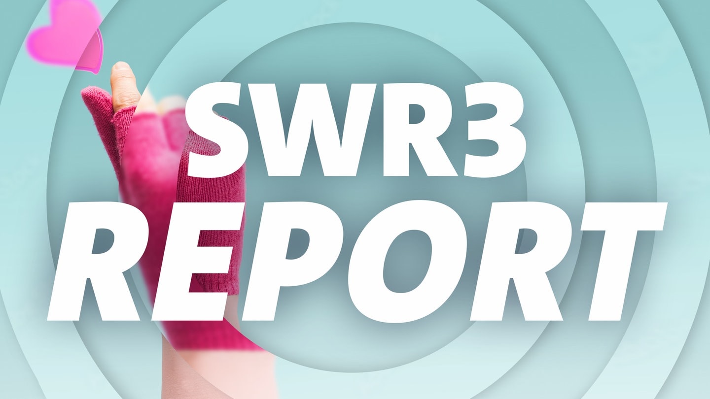 Foto: adobe Stock/DPA Finger zeigen auf ein gemaltes Herz – Symbol für K-Pop, mit Text überschrieben: SWR3 Report (Foto: adobe Stock/DPA)