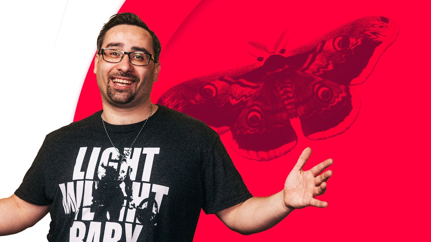 Foto: SWR3/ Adobe Stock/Alexey Protasov Ex-Junkie Roman und ein Nachtfalter (Foto: SWR3/ Adobe Stock/Alexey Protasov)