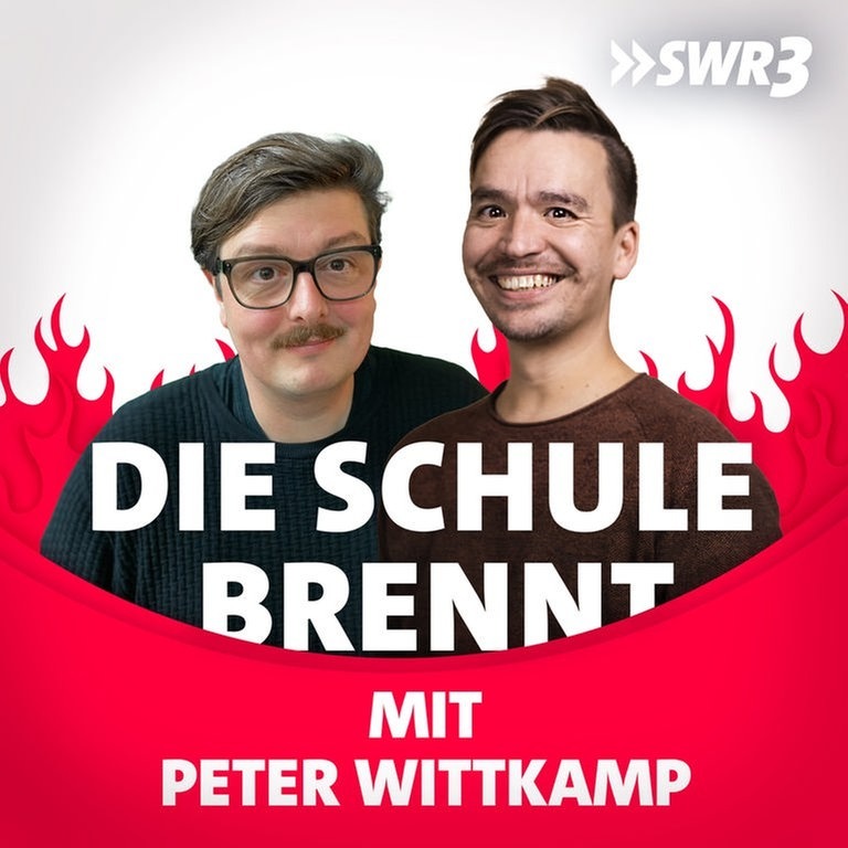 Peter Wittkamp und Bob Blume vor Flammen (Foto: SWR3)