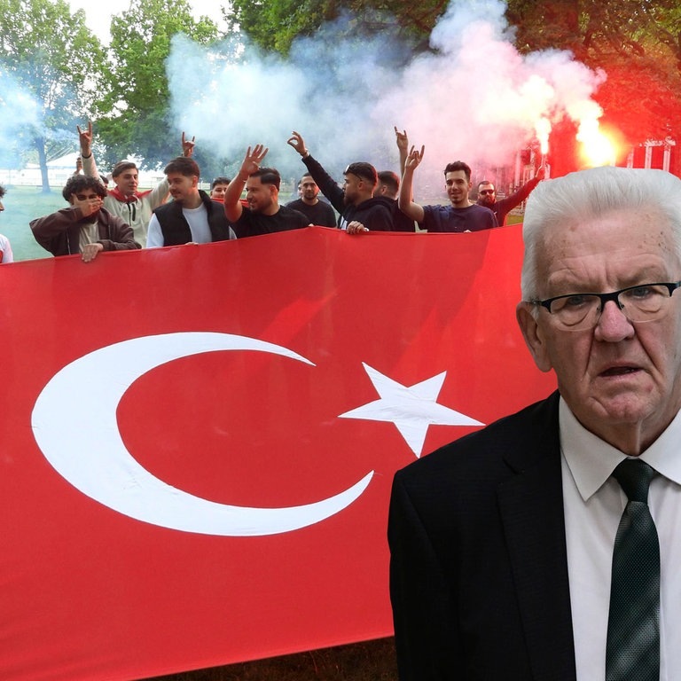 Fragen Sie Kretschmann: Erdogan-Anhänger (Foto: picture-alliance / Reportdienste, Bernd Weißbrod)