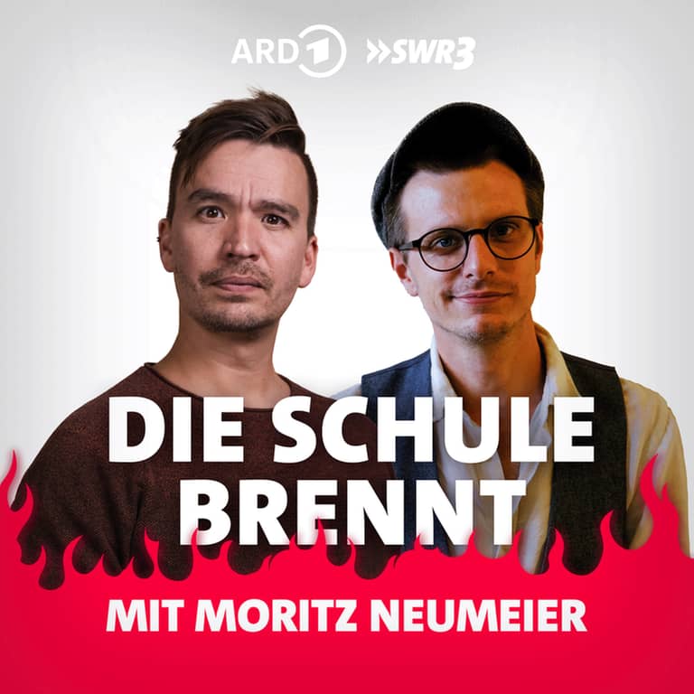 Moritz Neumeier und Bob Blume vor Flammen (Foto: SWR3)