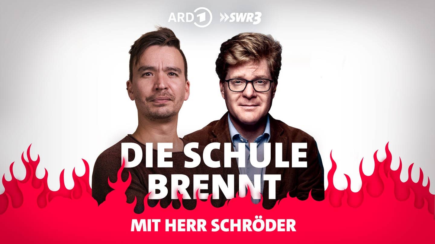Johannes Schröder und Bob Blume hinter Flammen (Foto: SWR3)