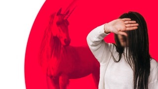 Tara vor einem Einhorn (Foto: SWR3) Tara vor einem Einhorn