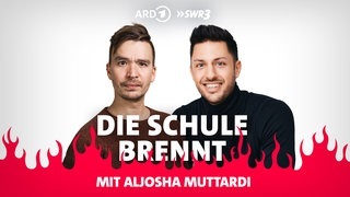Aljosha Muttardi und Bob Blume vor Flammen (Foto: SWR3) Aljosha Muttardi und Bob Blume vor Flammen