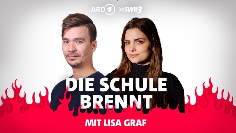 Lisa Graf und Bob Blume vor Flammen (Foto: SWR3)